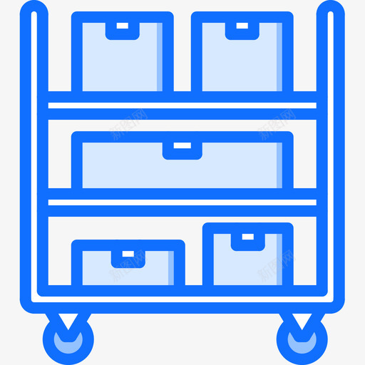 推车交付102蓝色图标svg_新图网 https://ixintu.com 交付 推车 蓝色