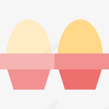 鸡蛋面包房85扁平图标图标