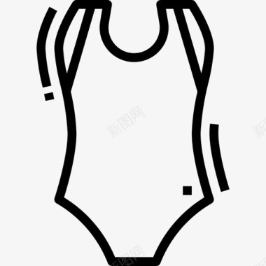 泳衣夏季77直线型图标图标