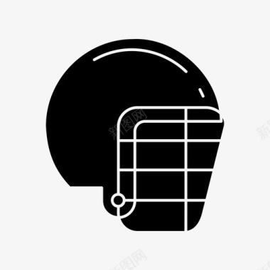 头盔棒球护头器图标图标