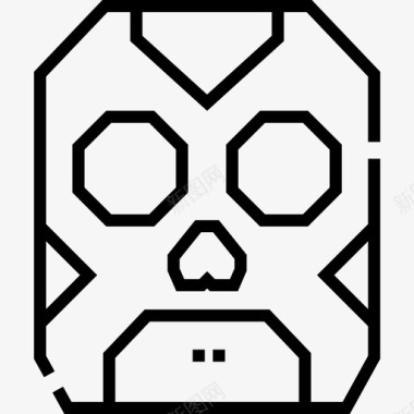 面具墨西哥32线状图标图标