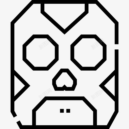 面具墨西哥32线状图标svg_新图网 https://ixintu.com 墨西哥 线状 面具
