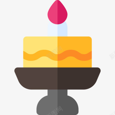蛋糕生日98扁平图标图标