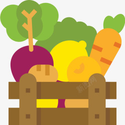 菜农扛着蔬菜蔬菜农场49平坦图标高清图片