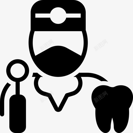 牙医牙科专业图标svg_新图网 https://ixintu.com 专业 专家 治疗 牙医 牙科