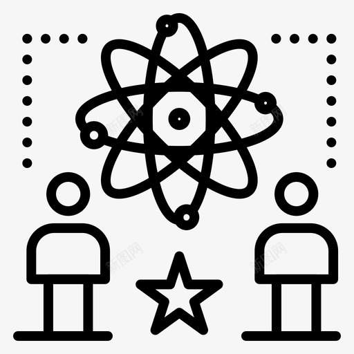 用户原子人图标svg_新图网 https://ixintu.com 人 人才管理 原子 星 物理 用户