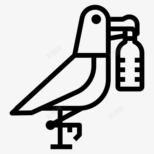 鸟吃塑料瓶子塑料污染概述图标svg_新图网 https://ixintu.com 塑料污染概述 瓶子 鸟吃塑料