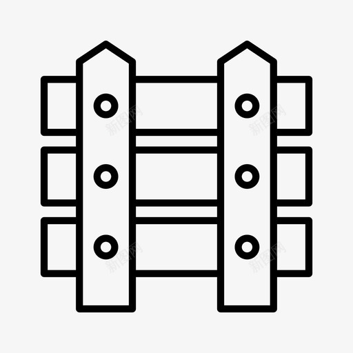 栅栏边界围栏图标svg_新图网 https://ixintu.com 围栏 大门 景观 栅栏 栏板 美化 花园 设备 边界