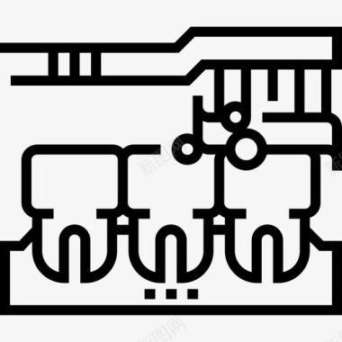 刷牙牙医25线性图标图标