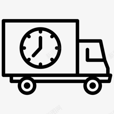 准时交货交货时间交货运输图标图标