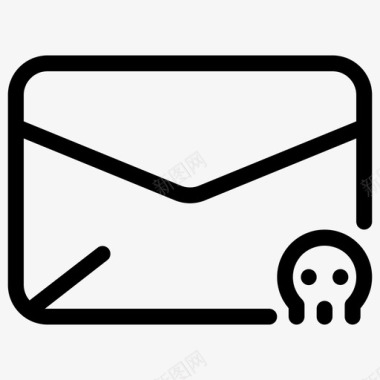 病毒邮件电子邮件信封图标图标