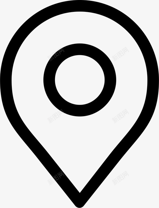 地图图钉地点占位符图标svg_新图网 https://ixintu.com 占位符 地图图钉 地点