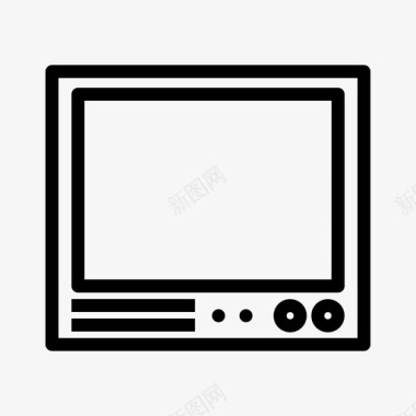 电视机显示屏等离子电视图标图标