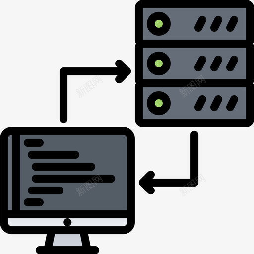 服务器开发者7颜色图标svg_新图网 https://ixintu.com 开发者 服务器 颜色