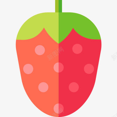 草莓春季54平坦图标图标