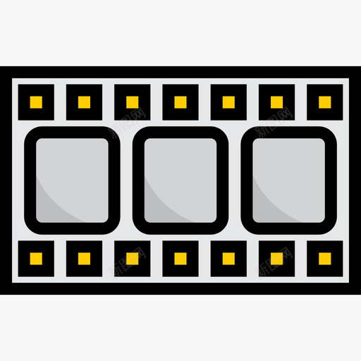 电影电影院74线性彩色图标svg_新图网 https://ixintu.com 彩色 电影 电影院 线性