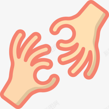 手语无障碍4线性颜色图标图标