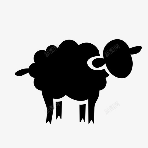 绵羊农场羔羊图标svg_新图网 https://ixintu.com 公羊 农场 母羊 澳大利亚动物 绵羊 羔羊