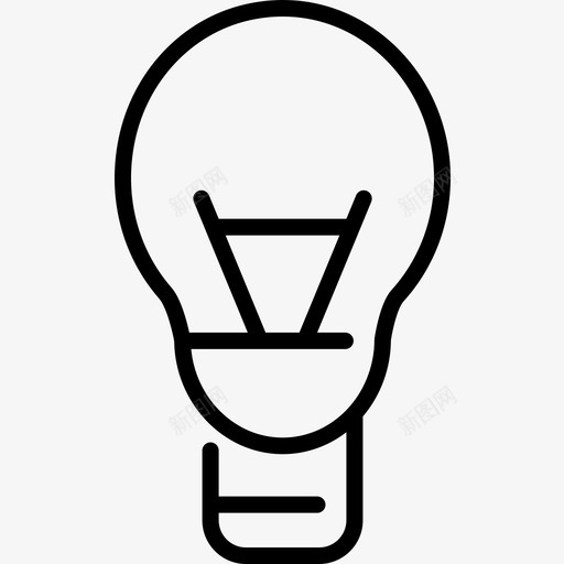 灯泡电工工具和元件7线性图标svg_新图网 https://ixintu.com 灯泡 电工工具和元件7 线性