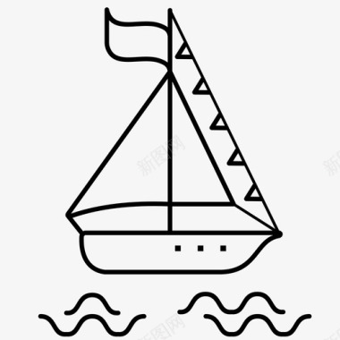 船游船浅滩图标图标