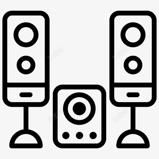 音响系统扬声器音频播放器音乐播放器图标svg_新图网 https://ixintu.com 图标 扬声器 播放器 立体声 系统 设计 音乐 音响 音频