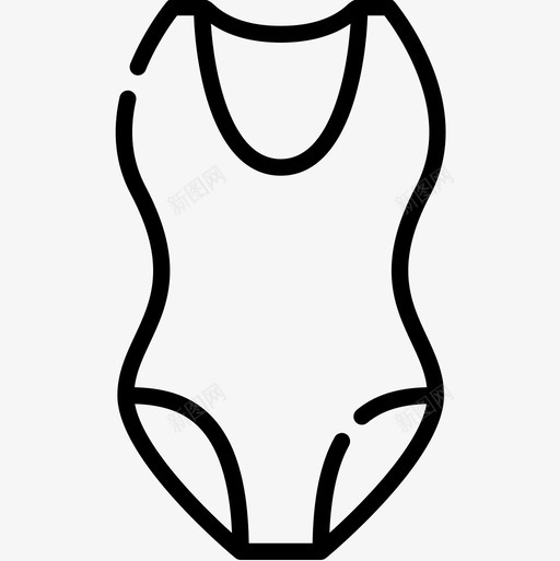 泳衣衣服108直线型图标svg_新图网 https://ixintu.com 泳衣 直线 线型 衣服