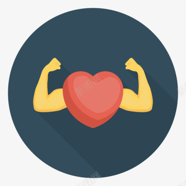 心脏健康与健身1循环图标图标