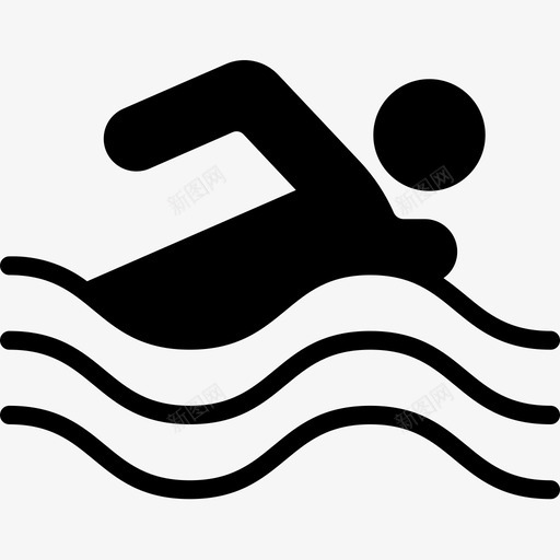 游泳无障碍运动3填充图标svg_新图网 https://ixintu.com 填充 无障碍 游泳 运动