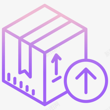 收货物流配送15轮廓渐变图标图标