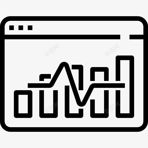 统计数据接口分析业务图标svg_新图网 https://ixintu.com 业务 分析 图表 接口 浏览器 界面 统计数据