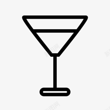 马提尼杯饮料饮用杯图标图标