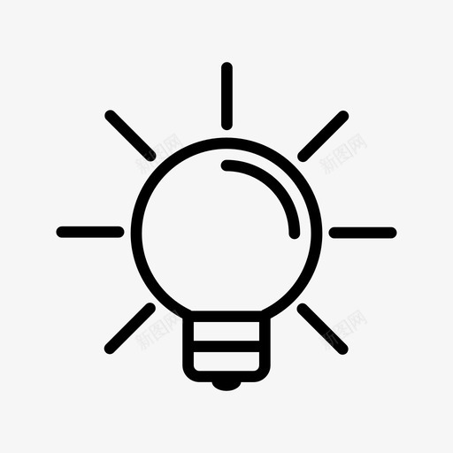 创意灯灯泡概念图标svg_新图网 https://ixintu.com 创意 概念 灯泡