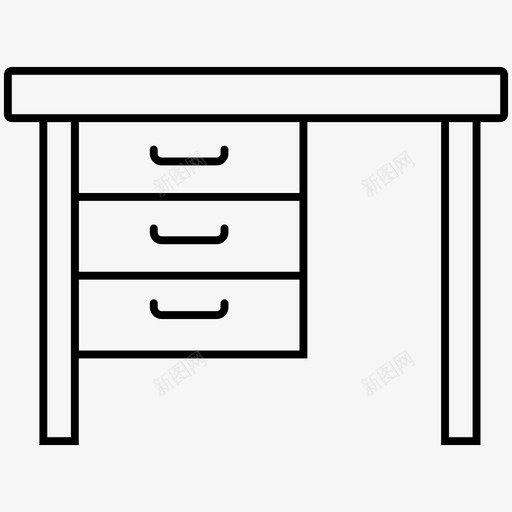 抽屉书桌内饰图标svg_新图网 https://ixintu.com 2019 书桌 内饰 办公室 图标 抽屉 桌子 金融 银行