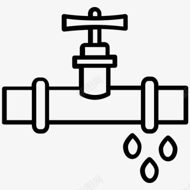 水阀管道管道工程水管图标图标