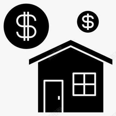房地产房子投资图标图标