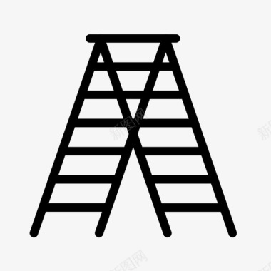梯子木工攀爬图标图标
