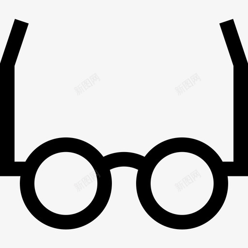 眼镜书呆子25直线型图标svg_新图网 https://ixintu.com 书呆子25 直线型 眼镜