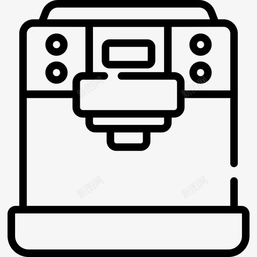 咖啡机家用电器24线性图标svg_新图网 https://ixintu.com 咖啡机 家用电器24 线性