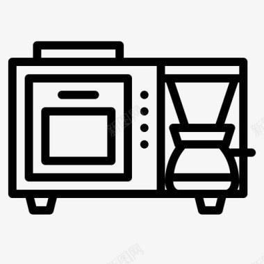 早餐站电器浓缩咖啡机图标图标