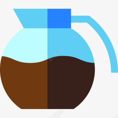 咖啡壶咖啡厅80公寓图标图标