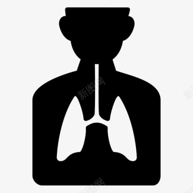 肺保健11字形图标图标