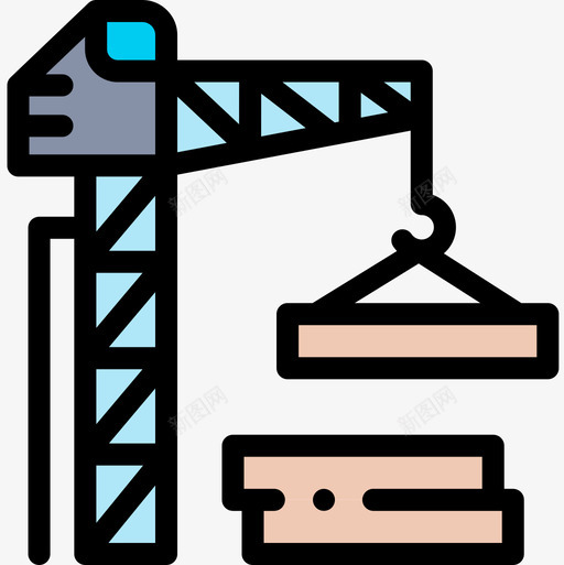 建筑工业68线性颜色图标svg_新图网 https://ixintu.com 工业 建筑 线性 颜色