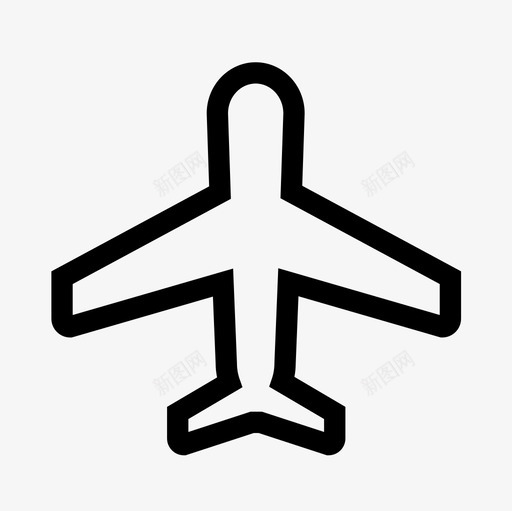 飞机运输136直线图标svg_新图网 https://ixintu.com 直线 运输 飞机