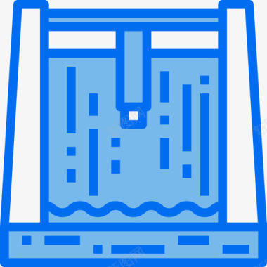 大坝能源48蓝色图标图标