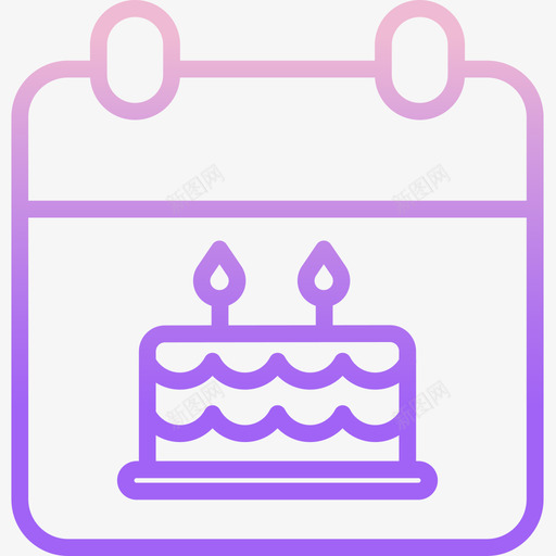 生日聚会和庆祝18轮廓渐变图标svg_新图网 https://ixintu.com 生日 聚会和庆祝18 轮廓渐变