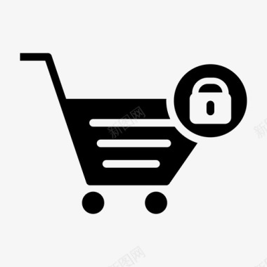 网上购物保护购物车安全图标图标