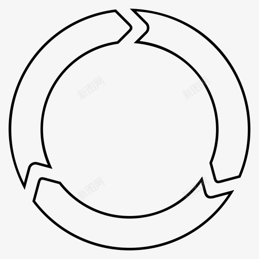三个圆箭头圆箭头圆形图标svg_新图网 https://ixintu.com 三个 圆形 扁平 箭头 运动 饼图