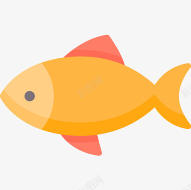 鱼钓鱼30扁平图标图标