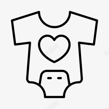 婴儿服装婴儿淋浴儿童图标图标