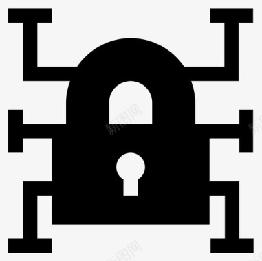 挂锁通用数据保护条例2填充图标图标